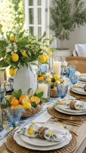 Citrus Summer Tablescapes for a Cheerful Table