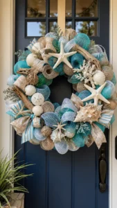 Coastal Summer Deco Mesh Wreaths for Beach Inspired Decor