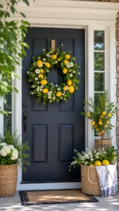 Decorate with Faux Lemons and Leaves