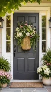 Door Basket Decorations for a Soft Summer Welcome