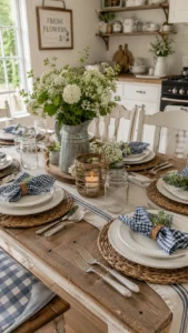 Farmhouse Summer Tablescapes with Rustic Charm