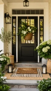 Layered Doormats and Porch Accents for a Finished Entry