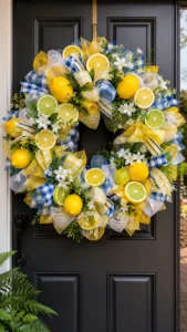 Lemon and Citrus Deco Mesh Wreaths for a Fresh Summer Entry