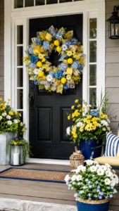 Match the Wreath with Porch Flowers