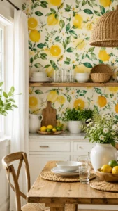 Pair Citrus Patterns with Simple Decor