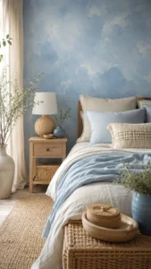 Pair Pastel Blue with Warm Neutrals