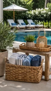 Pool Towel Basket Ideas for a Casual Outdoor Look