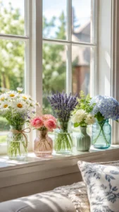 Style Small Vases with Seasonal Flowers
