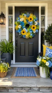 Styling Summer Deco Mesh Wreaths with Porch Decor