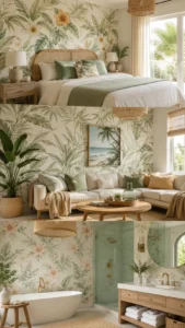 Summer Wallpaper Ideas for Bedrooms Living Rooms and Bathrooms