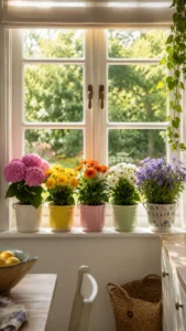 Use Bright Flowers in Small Pots