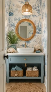 Use Coastal Wallpaper in Small Spaces