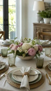 Use Low Flower Arrangements for Easy Conversation