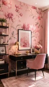 Use Pink with Black or Gold Accents
