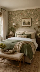 Use Wallpaper Behind the Bed