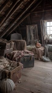 Forgotten Attic Decor With Dusty Treasures and Secrets