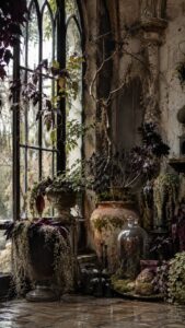 Haunted Conservatory Decor With Wild Botanical Drama