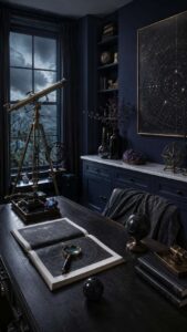 Haunted Observatory Decorations Beneath an Unfriendly Sky