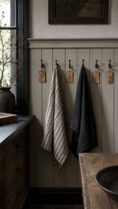 Mark the Towel Hooks With Household Clues
