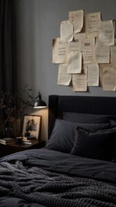 Pin Manuscript Pages Behind the Headboard