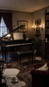 Possessed Music Room Decor With Notes That Refuse to End