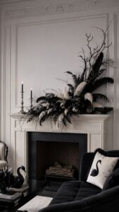 Shape a Feathered Mantel Composition