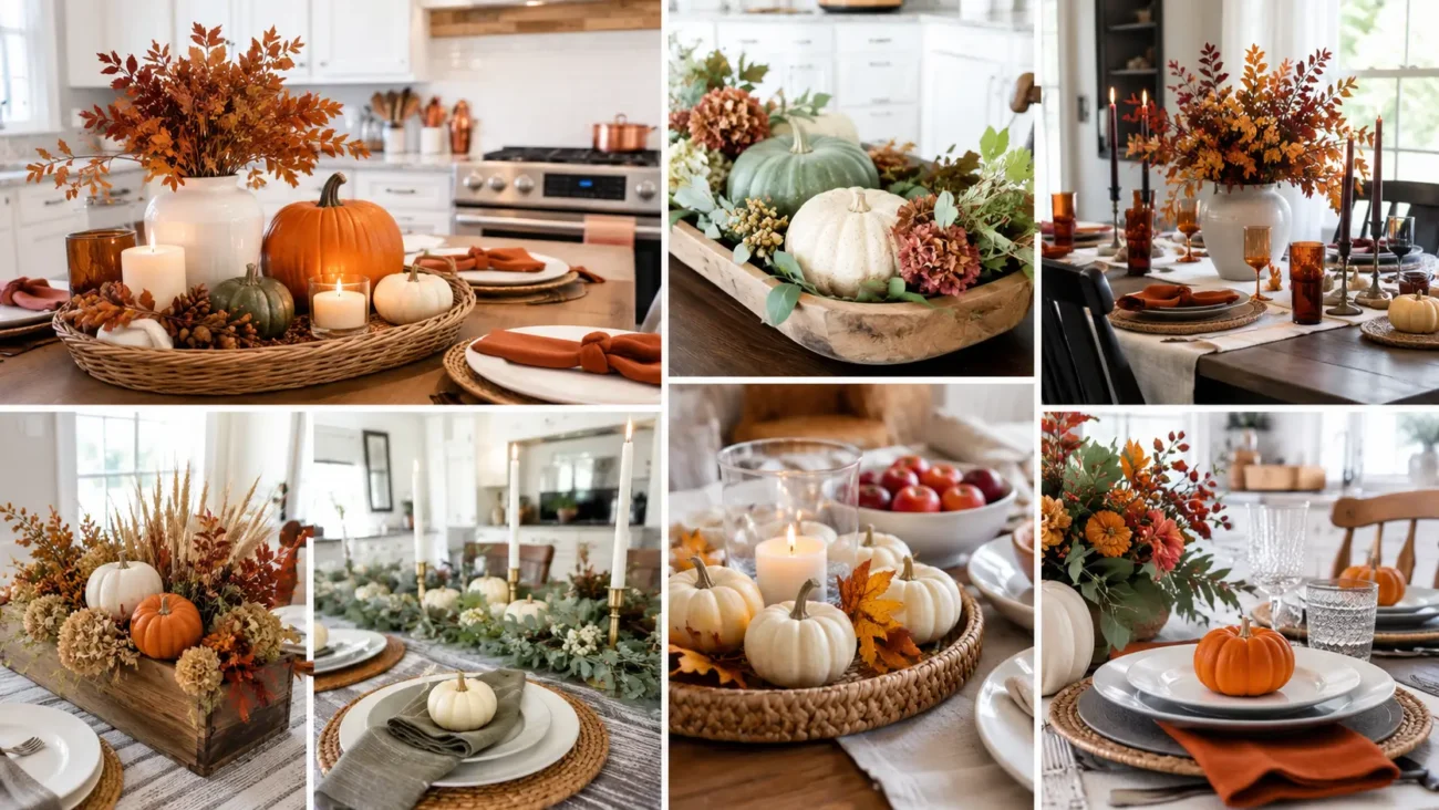 fall kitchen table decorations