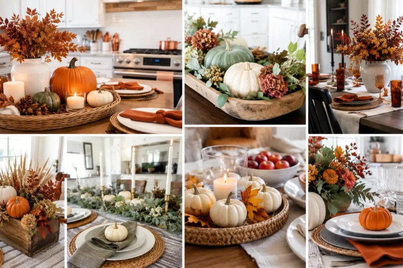 fall kitchen table decorations