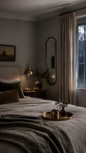 Aged Brass Details With Quiet Evening Sparkle