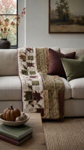 Drape a Quilted Throw Over a Neutral Sofa