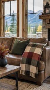 Fold Checked Wool Across the Sofa