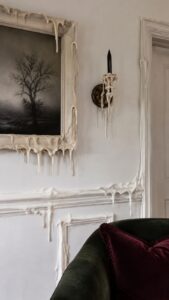 Melted Architecture Wall Decor With Wax Like Details