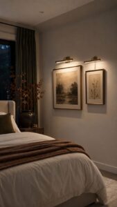 Place Picture Lights Above Personal Artwork