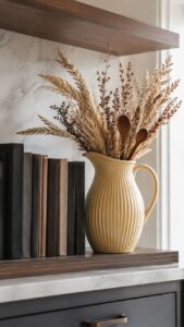 Place a Ribbed Pitcher Beside Cookbooks