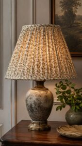 Pleated Lamp Glow With Gathered Fabric Character