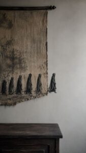 Show Figures Walking Beyond the Fabric