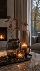 Smoked Glass and Hurricane Light for Gentle Evening Glow