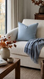 Soften Seating With Powder Blue Fabric