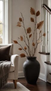 Stand Paper Branches Inside a Floor Vessel